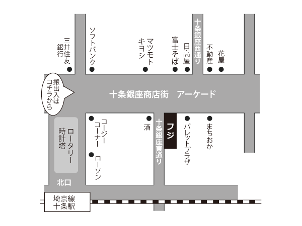 十条銀座店の地図